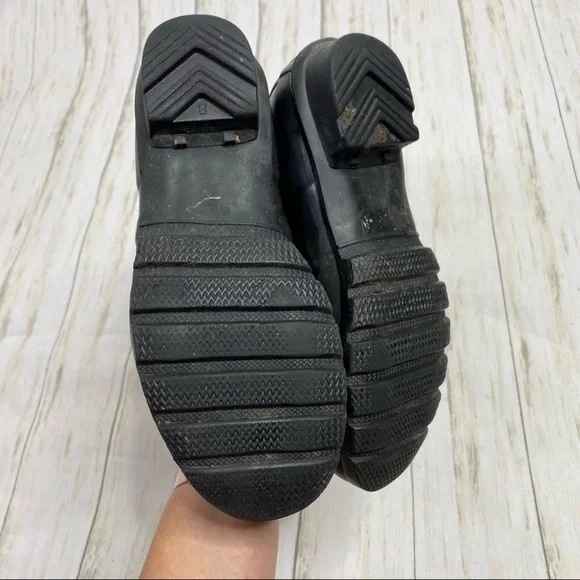 Hunter Orange Red and Black Color Block Rubber Rain Boots - Picture 11 of 11